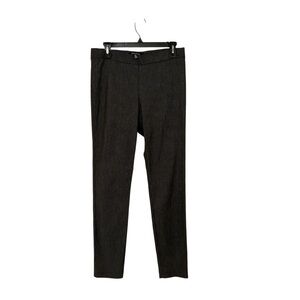 Ellen Tracy Black & White Grid Print Pull-On Ankle Pants Size M